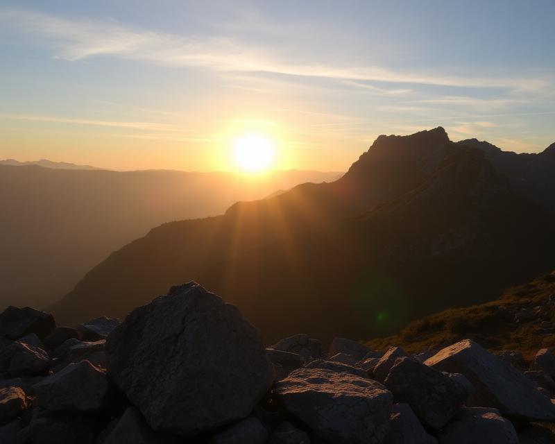 Sunrise over mountains